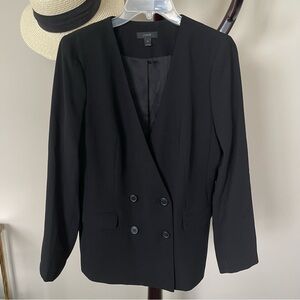 J. Crew Black Double-Breasted Blazer Sz 6 NWOT